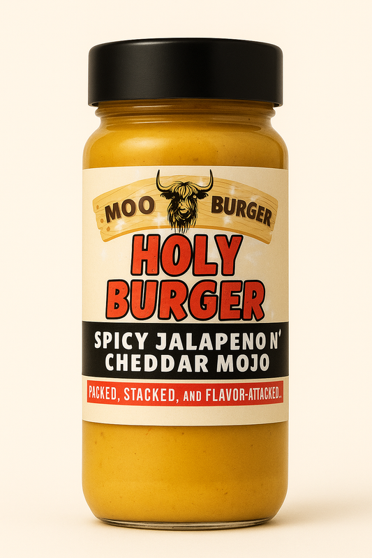 Holy Burger! SPICY Jalepeno n’ Cheddar  MOJO